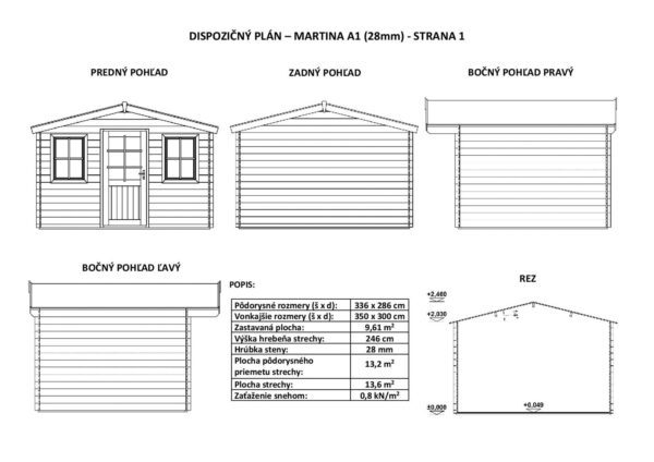 Martina A1 28mm (bez okenic a květináčů) - Image 3